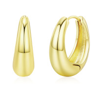 18ct Gold Plated Large Hoop Earring