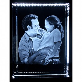 Large Rectangle Crystal With Photo Engraved