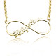 Personalised Single Infinity Name Necklace - 18ct Gold Plated