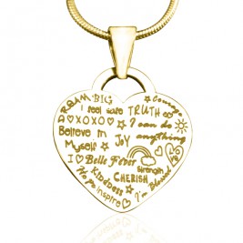 Personalised Heart of Hope Necklace - 18ct Gold Plated