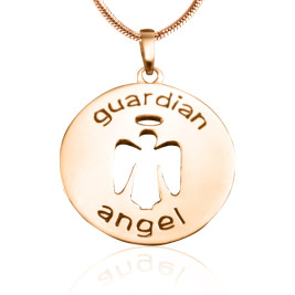 Personalised Guardian Angel Necklace 1 - 18ct Rose Gold Plated