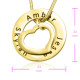 Personalised Heart Washer Necklace - 18ct GOLD Plated