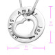 Personalised Heart Washer Necklace