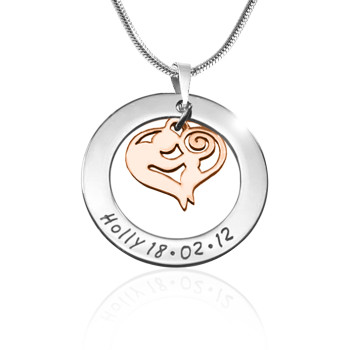 Personalised Mothers Love Necklace - Two Tone - Rose Gold Mother