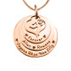 Personalised Mother's Disc Triple Necklace - 18ct Rose Gold Plated