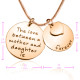 Personalised Mother Forever Necklace - 18ct Rose Gold Plated
