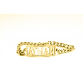 Personalised Name Bracelet/Anklet - 18ct Gold Plated