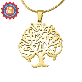 Personalised Tree of My Life Necklace 10 - 18ct Gold Plated