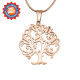 Personalised Tree of My Life Necklace 7 - 18ct Rose Gold Plated