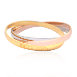 Personalised Mother Daughter Three Tone Bangle Set