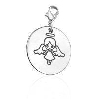 Personalised Angel Charm Silver