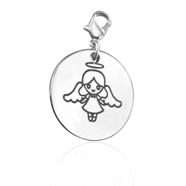 Personalised Angel Charm Silver