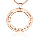Personalised Circle of Trust Necklace - 18ct Rose Gold Plated