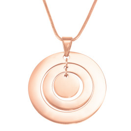 Personalised Circles of Love Necklace - 18ct Rose Gold Plated