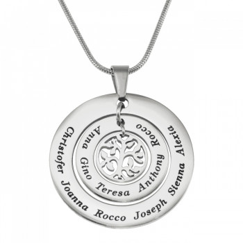 Personalised Circles of Love Necklace Tree - Silver