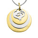 Personalised Mother's Disc Triple Necklace - TWO TONE - Gold  Silver