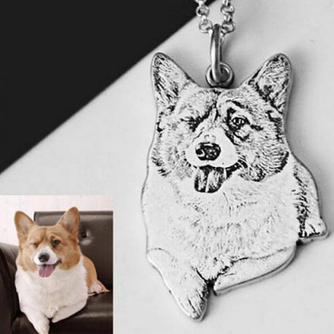 Pet engraved clearance necklace