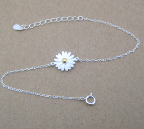 Sterling silver hot sale sunflower bracelet