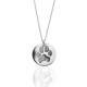 Actual Paw Print Bespoke Round Pendant Necklace Gold / Sterling Silver