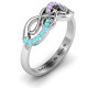 Everlasting Infinity Ring with Gemstones