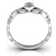 Infinity Claddagh With Side Stones Ring