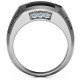 Sterling Silver Engravable Statement 6-Stone Men's Ring