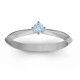 Sterling Silver Knife Edge Solitaire Ring