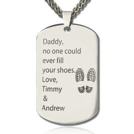 Father' Day Gift Dog Tag Name Necklace