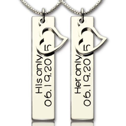 Personalised deals couples necklace