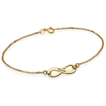 Men’s Gold, Silver & Crystal Infinity Name Anklet & Bracelets Women/Unisex