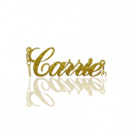 Custom Carrie Glitter Acrylic Name Necklace