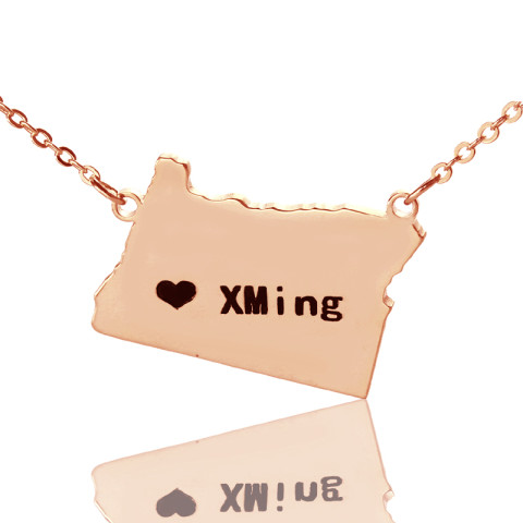 Custom on sale state necklace