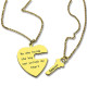 He Who Holds the Key Couple Necklaces Set 18ct Gold Plated