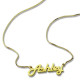Retro Stylish Name Necklace 18ct Gold Plated