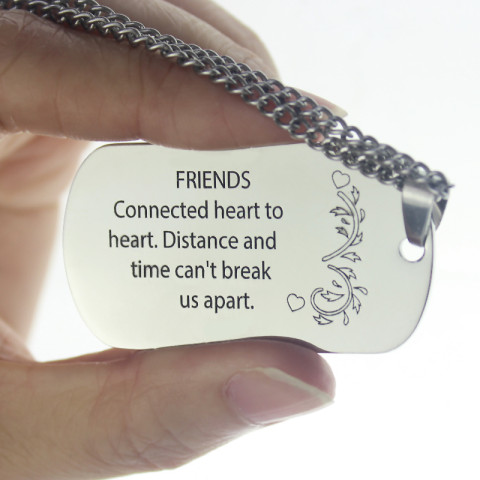 Best friend dog tag and necklace sale