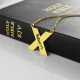 Personalised 18ct Gold Plated Silver St. Andrew Name Cross Necklace