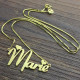 Personalised Nameplate Necklace for Girls 18ct Gold Plated
