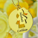 Mother and Child Necklace Set with Name 18ct Gold Plated