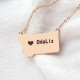 Custom Montana State Shaped Necklaces With Heart  Name Rose Gold