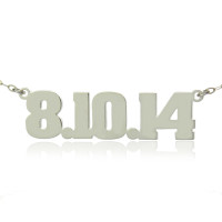 Sterling Silver Number Name Necklace Unique Men Jewellery