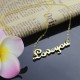 Personalised Cursive Name Necklace 18ct Gold Plated