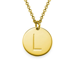 18k Gold Plated Initial Charm Necklace	
