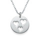 Mother and Daughter Cut Out Heart Necklace Set	
