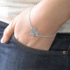 Sterling Silver Engraved Heart Couples Bracelet/Anklet