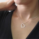Sterling Silver Engraved Heart Necklace-One Pendant/Two Pendants/More Pendants