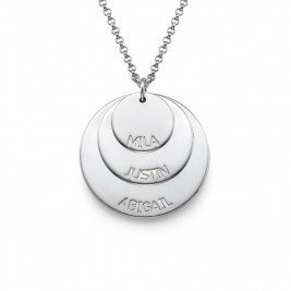 Sterling Silver Mummy Necklace with Kid's Names	