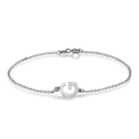 Sideways initial sale bracelet