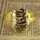 Monogram Cuff Bracelet Hand Write 18ct Gold Plated