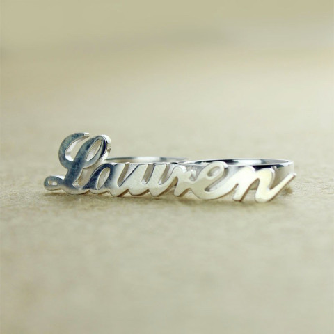 Two finger name on sale ring