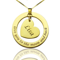 Personalised Promise Necklace with Name  Phrase 18ct Gold Plated